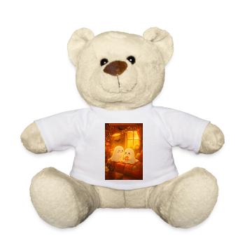 Cozy Halloween Ghosts in Autumn - Teddy Bear - white - Front