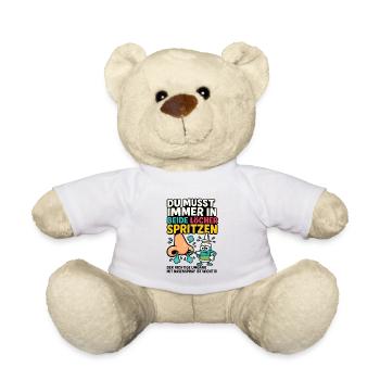 You always have to dig into both holes - Nasenspay - Teddy Bear - white - Front
