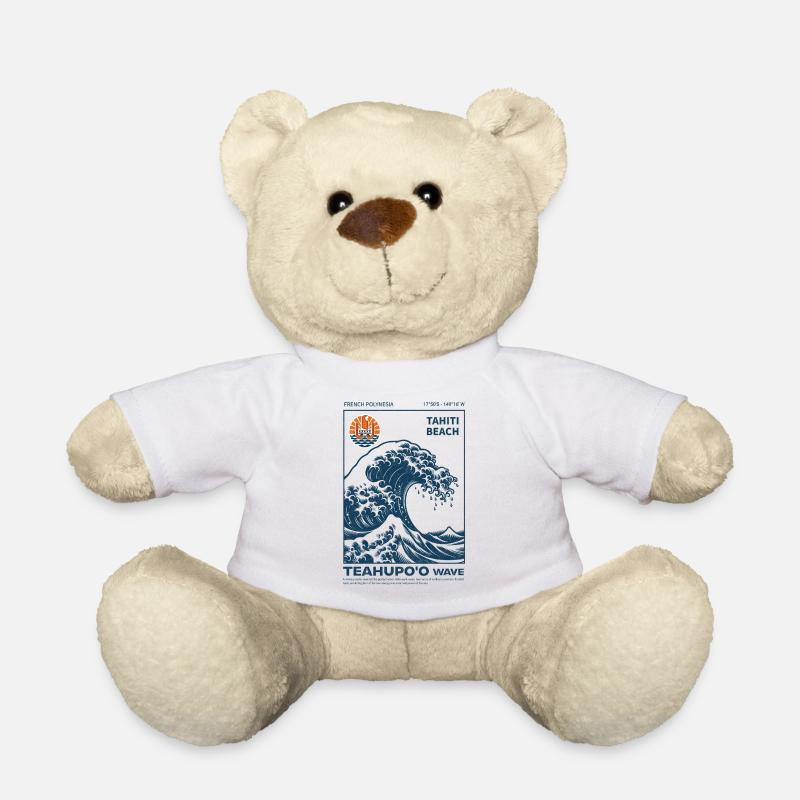 Teahupo'o Tahiti Blaue Welle - Teddy - Weiß
