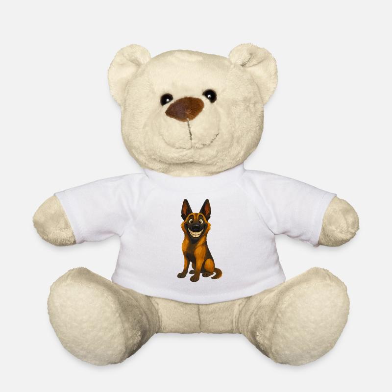 Grinsender Malinois Cartoon - Teddy - Weiß