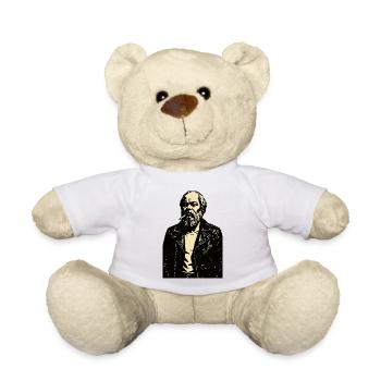 Socrate Grèce antique Philosophe Noir Portrait - Nounours - blanc - Devant