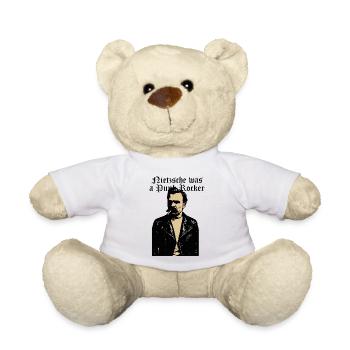 Friedrich Nietzsche war ein Geschenk des Punkrockers - Teddy - Weiß - Vorne