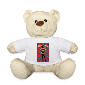T-Shirts, Pin-up-Dessous und die Stadt - Teddy - Weiß - Vorne