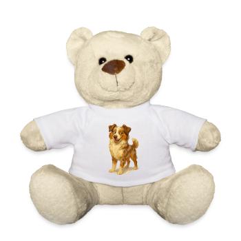 Dessin animé de berger australien coquin - Nounours - blanc - Devant