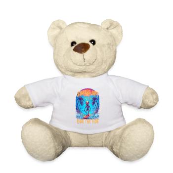 Alien Surfer - Teddy Bear - white - Front