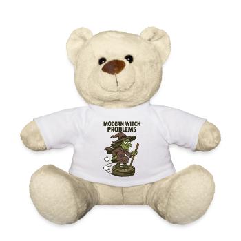 Problèmes de sorcière modernes - Conception de sorcière amusante - Nounours - blanc - Devant
