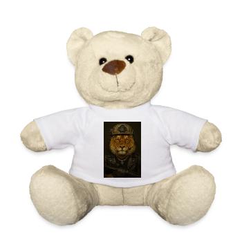 Lion in military look - Teddy Bear - white - Front