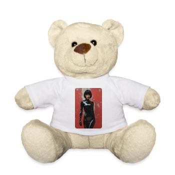 T-shirt Noir Femme - Teddy - Weiß - Vorne
