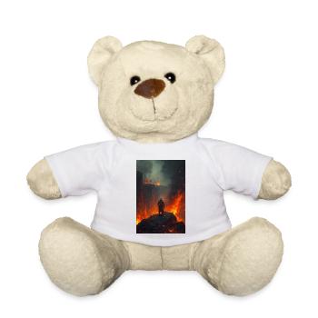 Chevalier flamboyant au champ de lave - Nounours - blanc - Devant