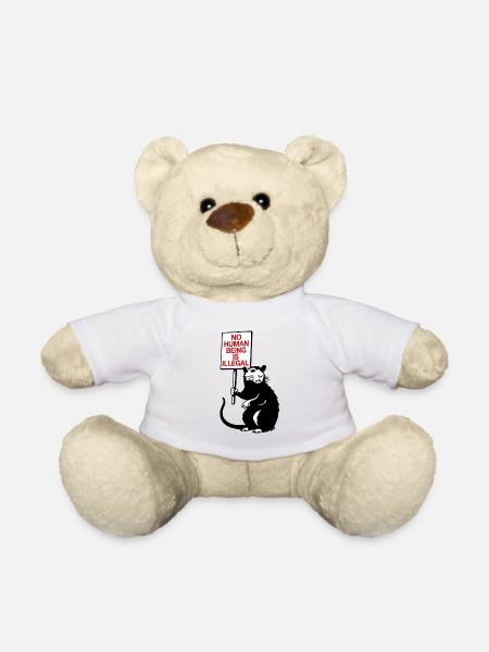 No Human Being is Illegal - Teddy - Weiß