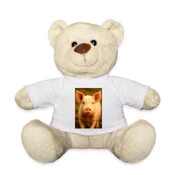 Tier, Schwein - Teddy - Weiß - Vorne