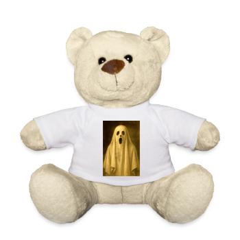 Fantôme en feuilles, Halloween - Nounours - blanc - Devant