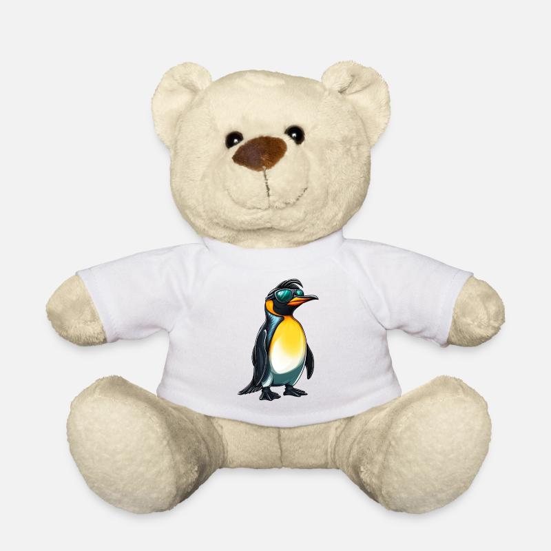 lustiger Pinguin mit Sonnenbrille :) - Teddy - Weiß