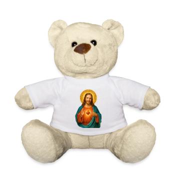 Heiliger Herzens Jesus Illustration - Teddy - Weiß - Vorne