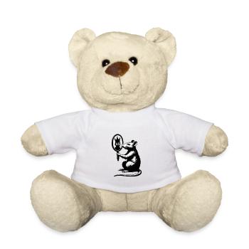 Ratte vor Spiegel - Teddy - Weiß - Vorne