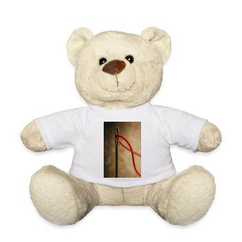 Thread Through Eye of the Needle - Teddy Bear - white - Front