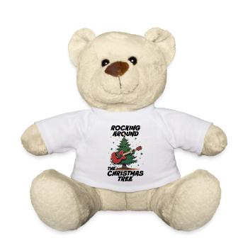 Rocking around the Christmas Tree - Teddy Bear - white - Front