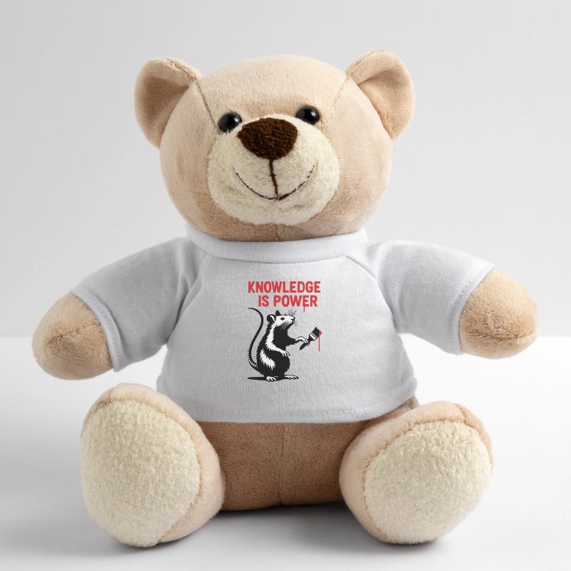 Knowledge is Power – Rat Art Teddy Bear