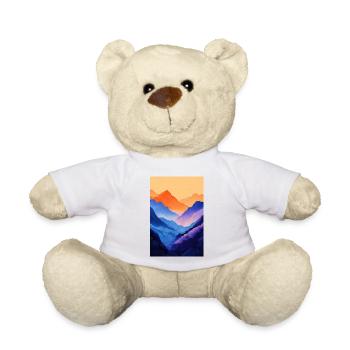 Illustration einer Gebirgslandschaft - Teddy - Weiß - Vorne