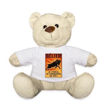 Widder Sternzeichen - Astrologie - Teddy - Weiß - Vorne