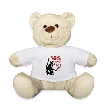 Katzengraffiti Meerfreiheit - Teddy - Weiß - Vorne