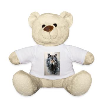 Illustration eines Wolfes - Teddy - Weiß - Vorne