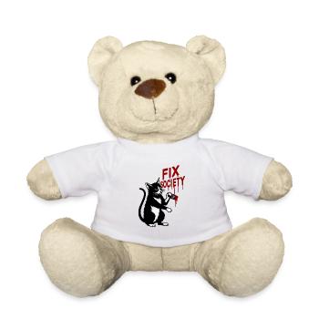 Graffiti Cat Fix Society - Nounours - blanc - Devant