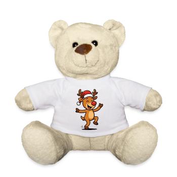 Reh mit Santa Hut - Teddy - Weiß - Vorne