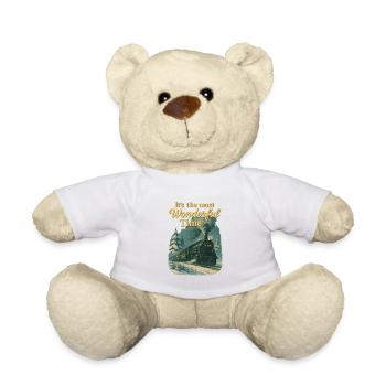 Retro Weihnachten Polar Express - Teddy - Weiß - Vorne