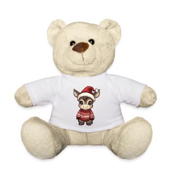 Esel Weihnachten - Teddy - Weiß - Vorne