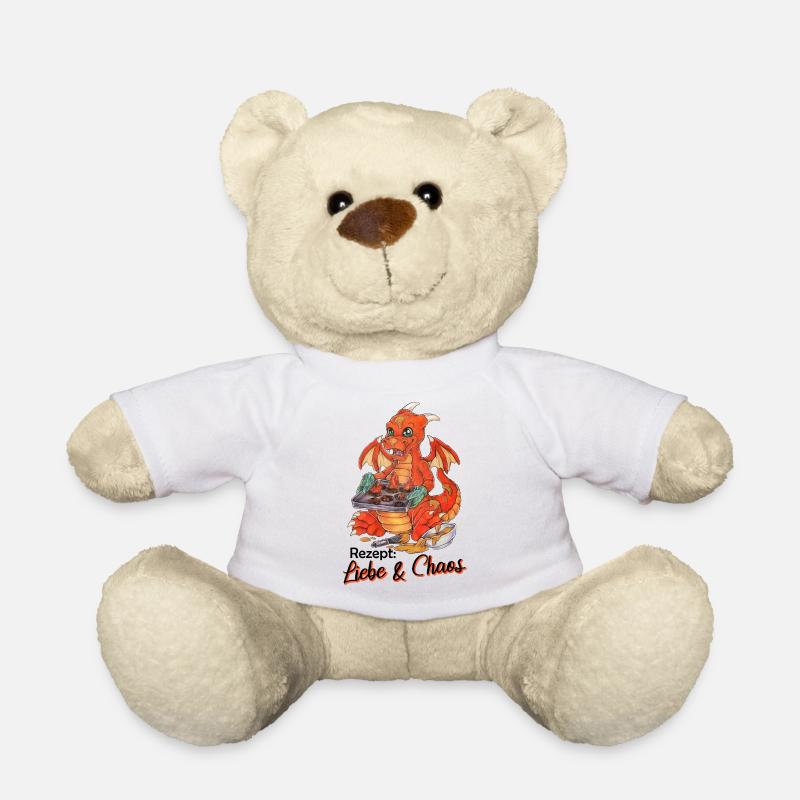 Witziger Drache Plätzchen Backen Weihnachten - Teddy - Weiß