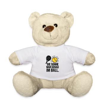Soleil dans le ballon - excuse dans le sport de padel - Nounours - blanc - Devant