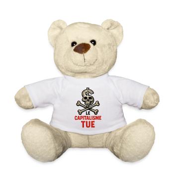 Kapitalismus tötet – Kampf – Alternative - Teddy - Weiß - Vorne