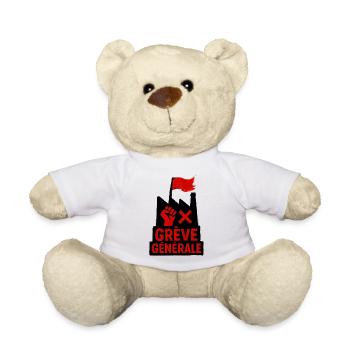 Grève générale - Syndicat - Nounours - blanc - Devant