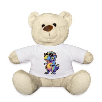 Cooler Dinosaur Mit Sonnenbrille - Teddy - Weiß - Vorne