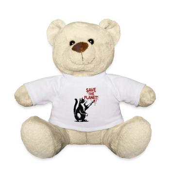 Planetenschutz Katze Kunst - Teddy - Weiß - Vorne