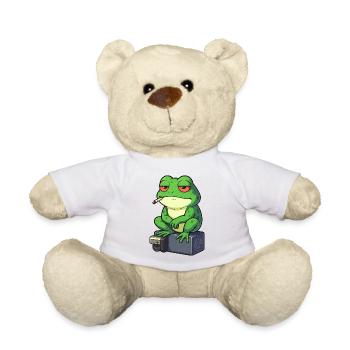 Frosch Entspann dich mit einer Zigarette - Teddy - Weiß - Vorne
