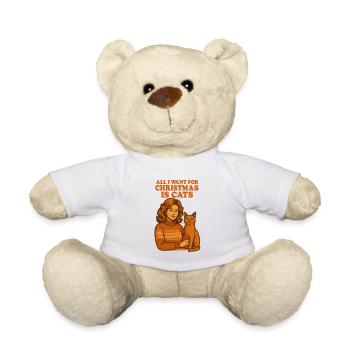 Weihnachten tout ce que je veux pour Noël - Nounours - blanc - Devant