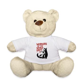 Typographie du chat et du rouge - Nounours - blanc - Devant