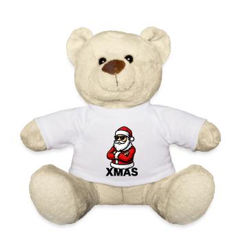 Cooler Weihnachtsmann Cartoon - Teddy - Weiß - Vorne