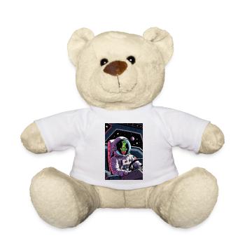 Kaktus Alien im All - Teddy - Weiß - Vorne