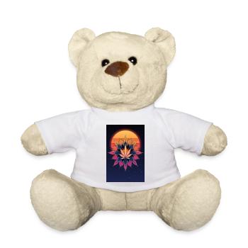 Sonnenmandala Cannabisblatt - Teddy - Weiß - Vorne