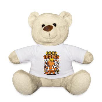 Capybara Bauarbeiter Good Enough - Teddy - Weiß - Vorne