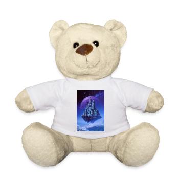 Floating Crystal Castle Above Moon - Teddy Bear - white - Front