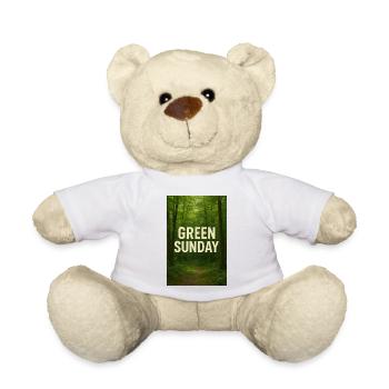 Grüner Sonntag im Wald - Teddy - Weiß - Vorne