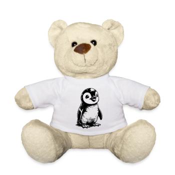 Knuffiger Eisbewohner Baby Pinguin Kinder Style - Teddy Bear - white - Front