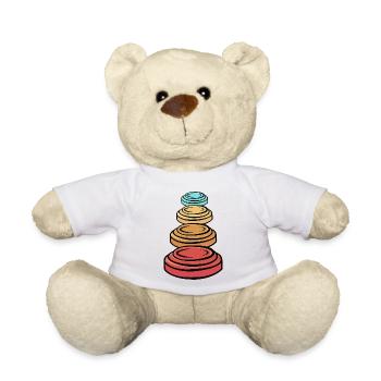 Schützenkönig Tontauben Scheiben Schützenfest - Teddy - Weiß - Vorne