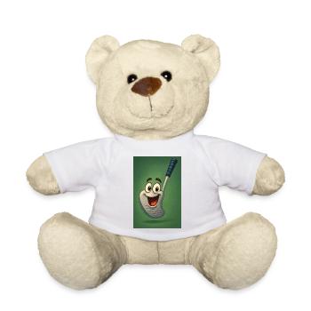 Happy Golf Club with Face - Teddy Bear - white - Front