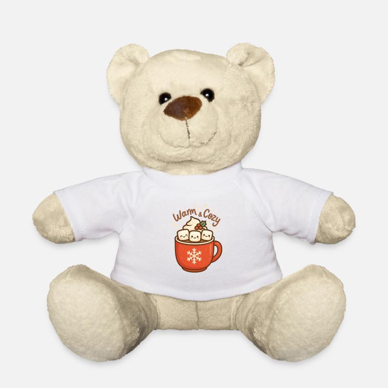 Warmes Kakao mit Marshmallows - Teddy - Weiß