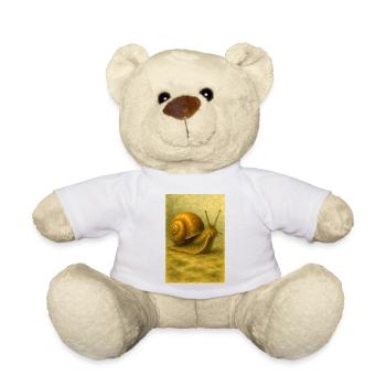 Golden snail in sepia tone - Teddy Bear - white - Front